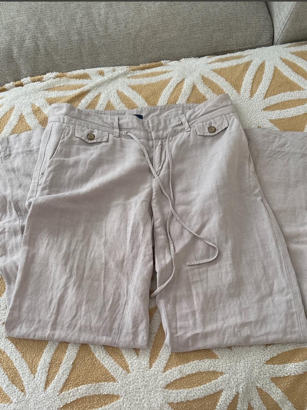 Gap Beige Tie Waist Pants